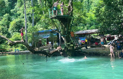 Vang Vieng: Hot Air Balloon,Kayak,Zipline,Blue lagoon1 Tour